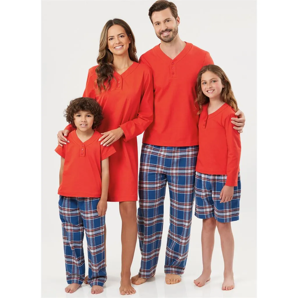 Simplicity Sewing Pattern S3041 Children's, Teens' and Adults' Lounge Shorts, Pants and Knit Top and Tunic