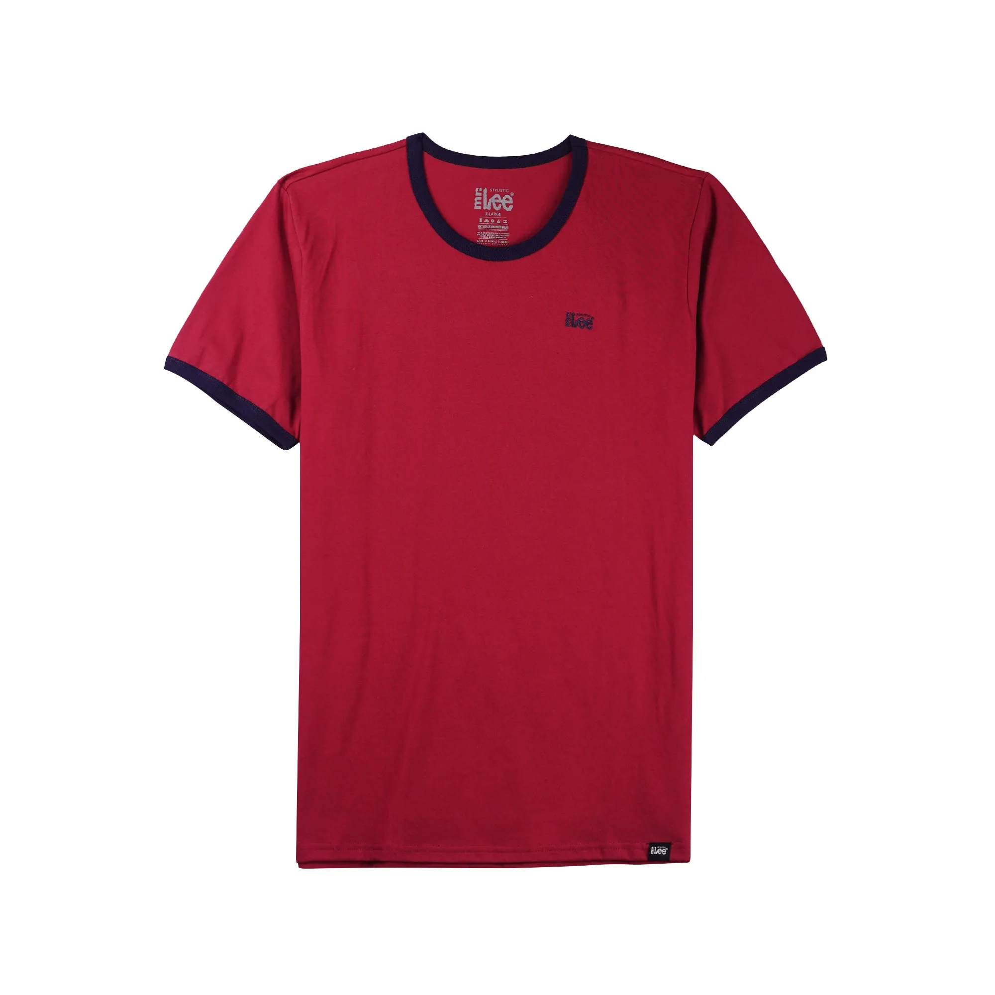 Stylistic Mr. Lee Men's Basic Tees Semi body Fit 150472-U (Maroon)