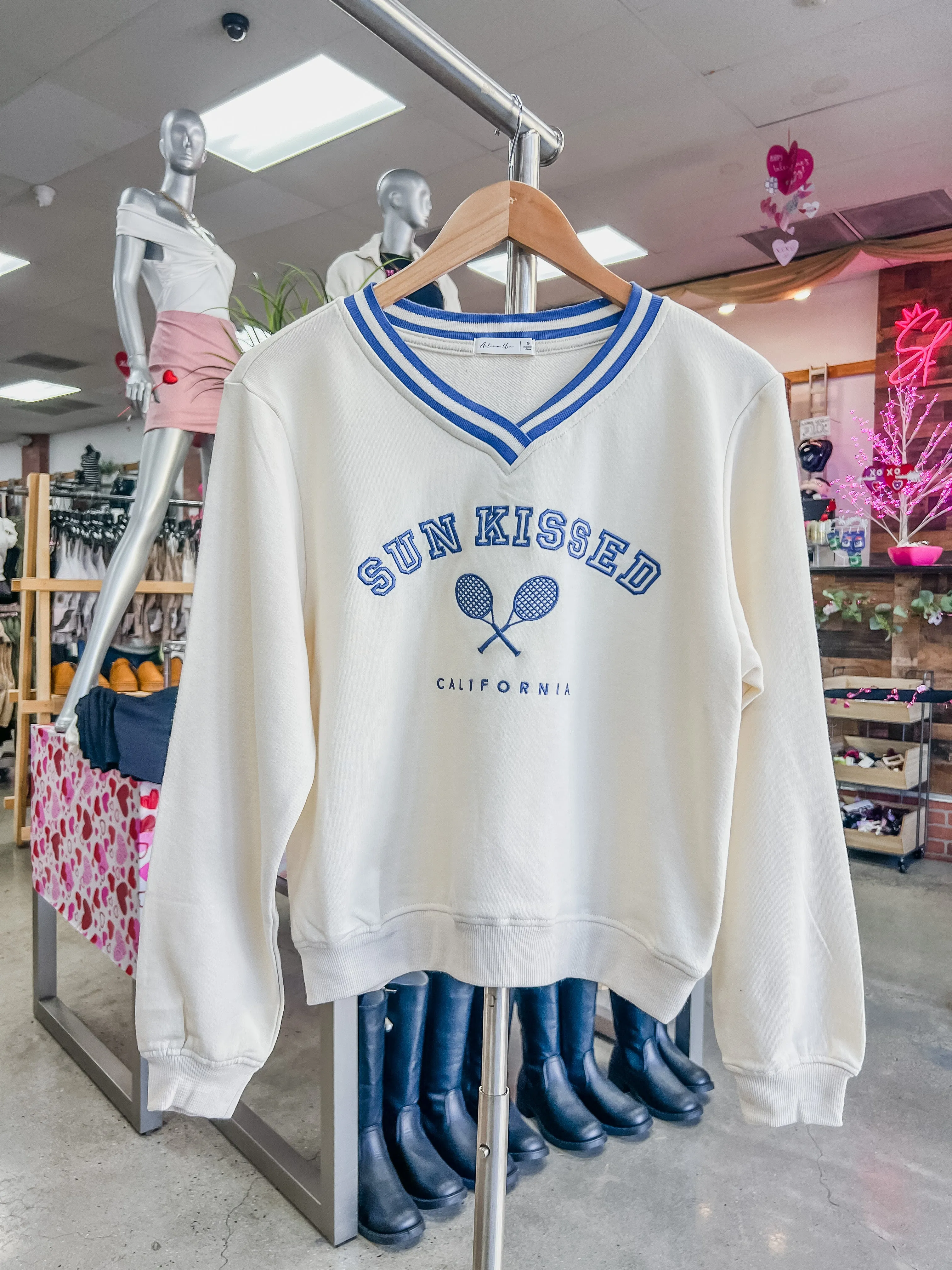 Sunkissed V-Neck Sweatshirt