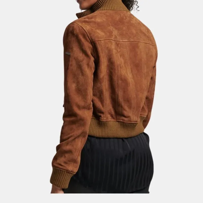 Women's Classic cropped suede Jacket By TJS